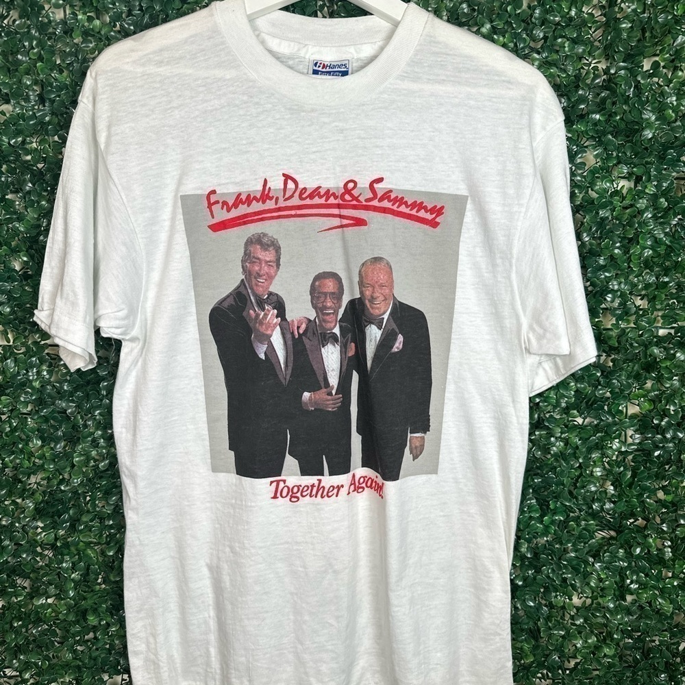 Vintage FRANK SINATRA SAMMY DAVIS DEAN MARTIN T-Shirt Single Stitch Size Large